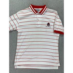 Georgia Bulldogs Vintage 1980's Short Sleeve Polo Shirt (Men's XL) White fits M